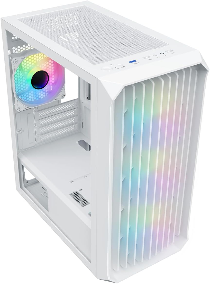 Ryzen 5, 16GB RAM, RX 6500 XT, 1TB Storage, 128GB SSD Gaming PC - White (ST1134)