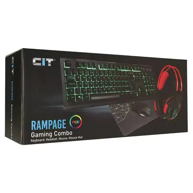 CiT Rampage RGB Keyboard Mouse & Headset Combo