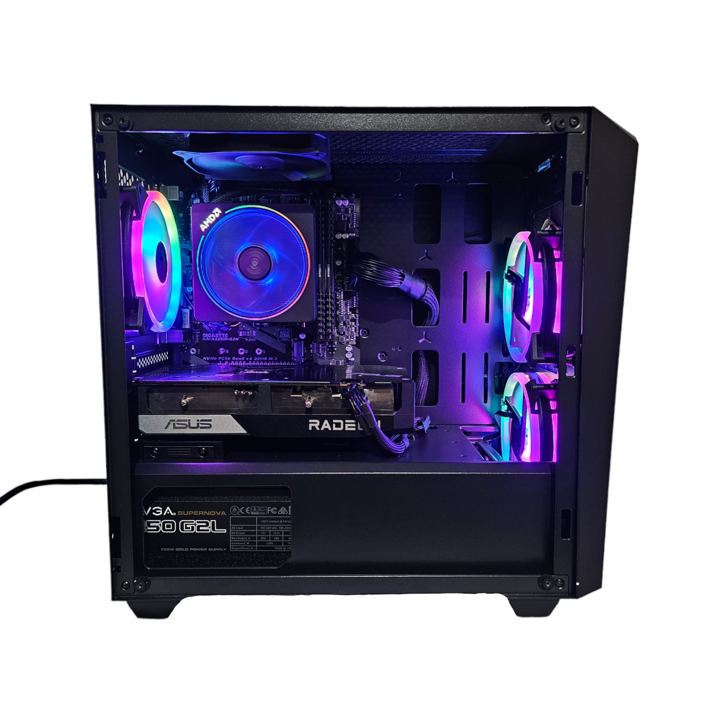 Black Mamba - Ryzen 5, 16GB RAM, RX 6600, 1TB Storage, 128GB SSD Gaming PC - Black (ST1117)