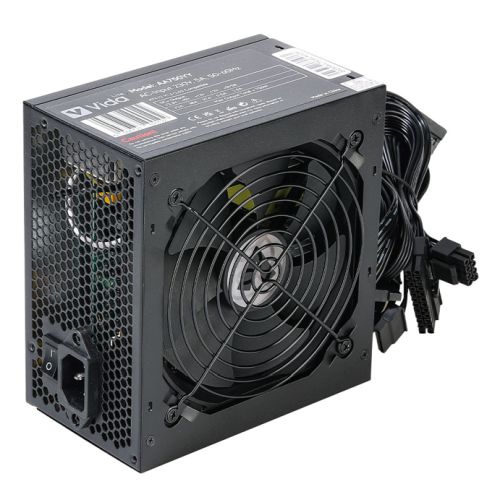 VIDA Black PSU Power Supply 500W Computer Desktop PC ATX 120mm Fan