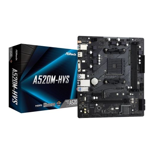 Asrock A520M-HVS Ryzen 5000 Series Ready AMD Socket AM4 Micro ATX Motherboard